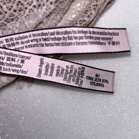 Victoria’s Secret Bralette Dream Angle Allover Lace Racerback Bra Lace up Mesh - Picture 7 of 11